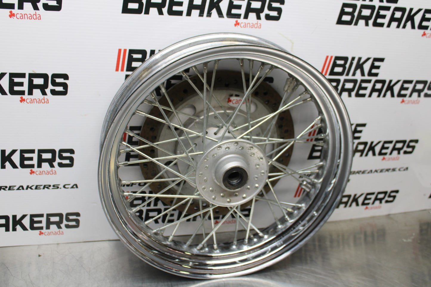 08 KAWASAKI VULCAN 900 FRONT WHEEL FRONT RIM & DISC ROTOR BB184