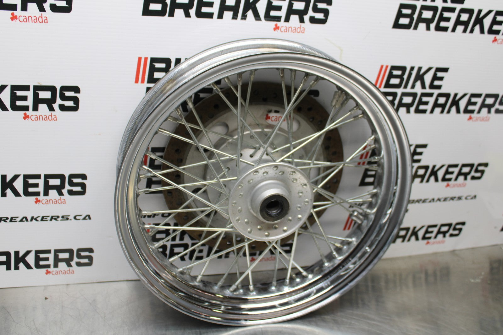 08 KAWASAKI VULCAN 900 FRONT WHEEL FRONT RIM & DISC ROTOR BB184