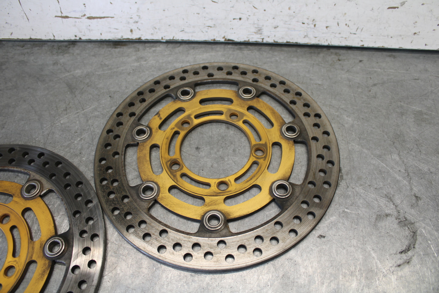 03-04 KAWASAKI NINJA ZX6RR FRONT LEFT RIGHT BRAKE ROTORS DISCS BB684