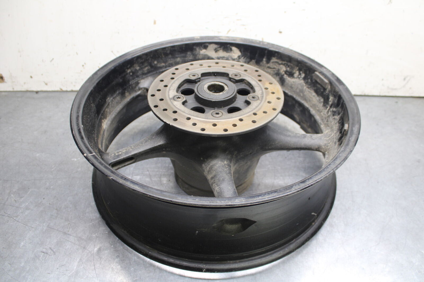 06-07 YAMAHA YZF R6 REAR WHEEL BACK RIM AND ROTOR BB742