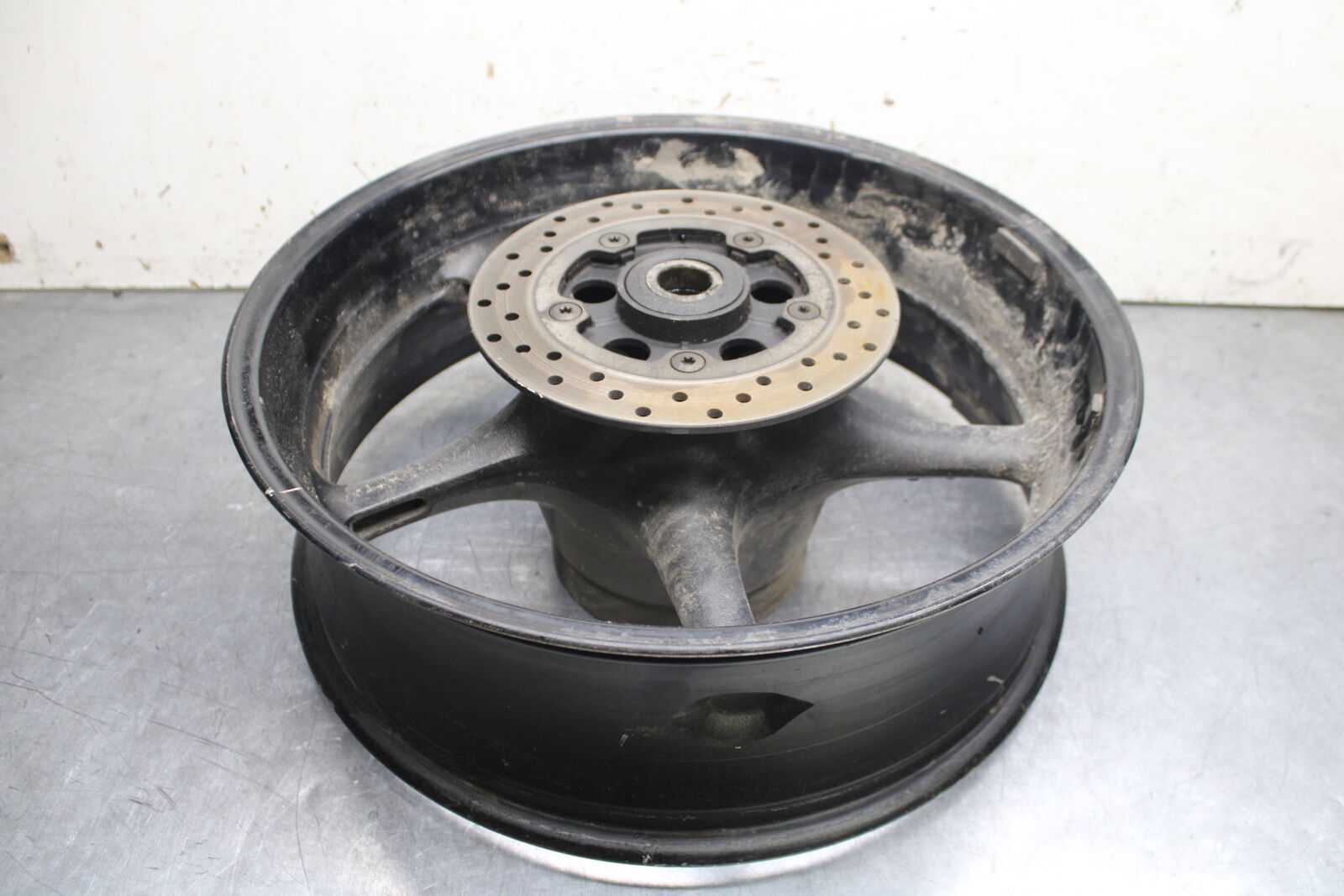 06-07 YAMAHA YZF R6 REAR WHEEL BACK RIM AND ROTOR BB742