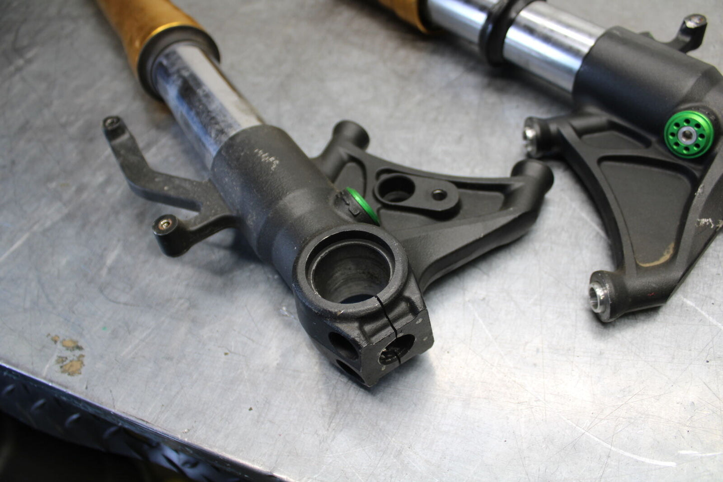 08-19 KAWASAKI NINJA ZX10R FRONT FORKS SHOCK SUSPENSION SET PAIR BB00