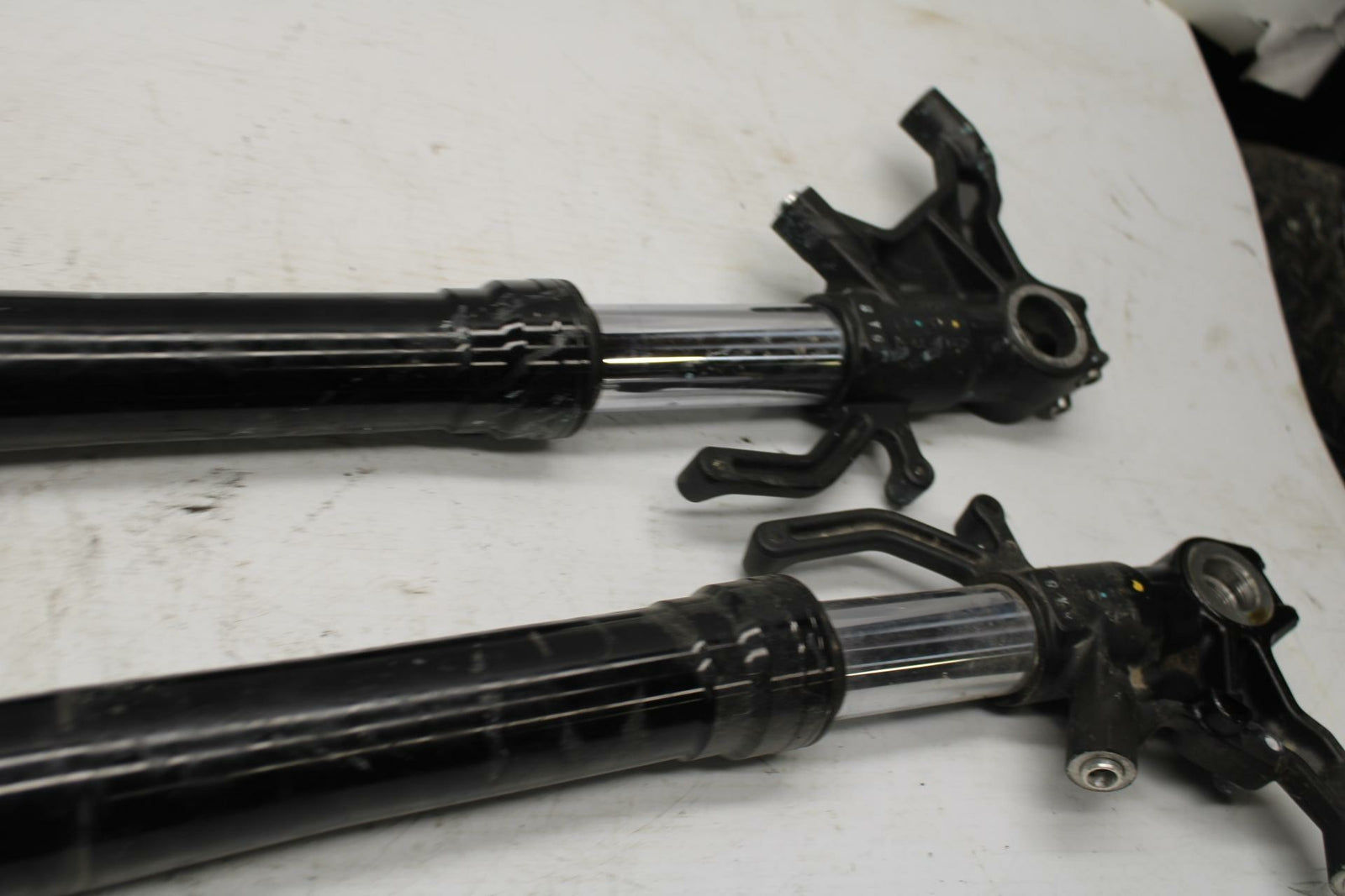 13-18 KAWASAKI NINJA ZX6R FRONT FORKS SHOCK SUSPENSION SET PAIR FOR PARTS  BB353