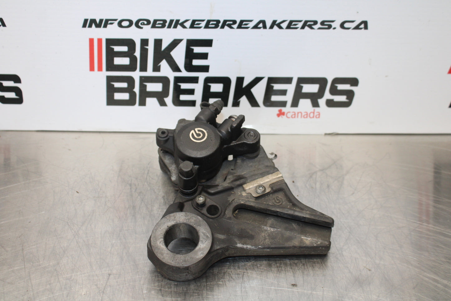 10-11 BMW S1000RR REAR BACK BRAKE CALIPER W MOUNT BRACKET BB168