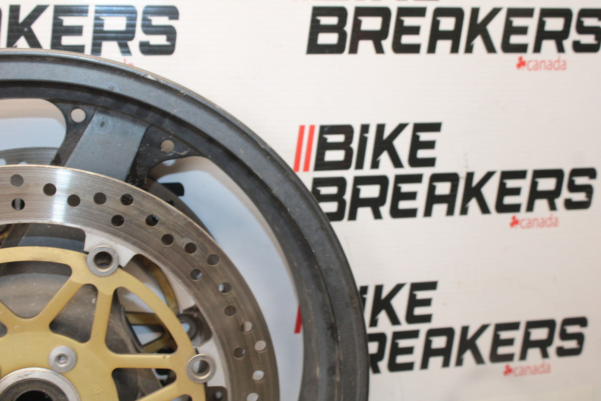00-05 KAWASAKI NINJA ZX12R FRONT WHEEL FRONT RIM & ROTORS BB892