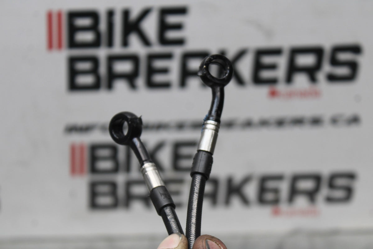 09 SUZUKI GSXR1000 BRAIDED FRONT BRAKE CALIPER HOSES LINES BB777
