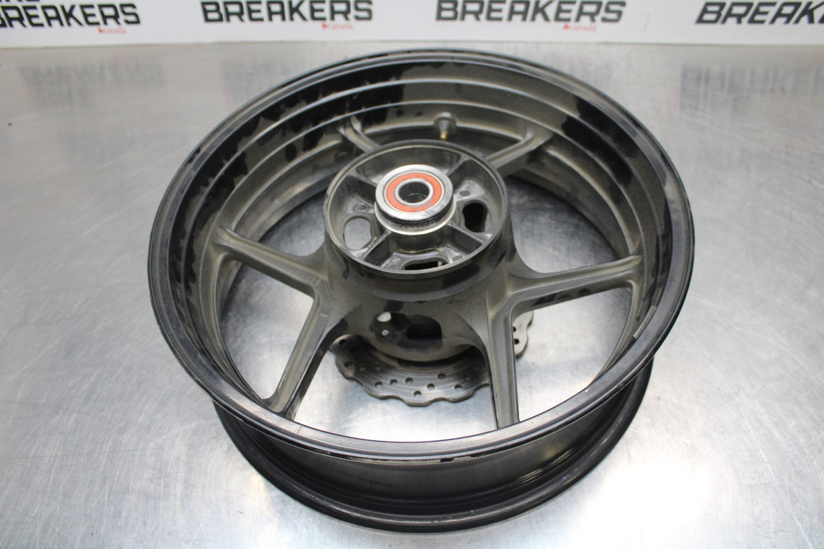 07-08 KAWASAKI NINJA ZX6R REAR WHEEL BACK RIM & ROTOR BB199