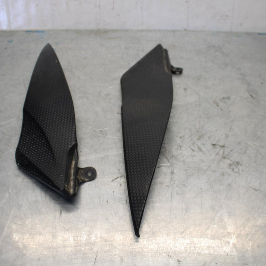 07-08 YAMAHA YZF R1 RIGHT LEFT GAS FUEL TANK PANELS COVERS TRIM SET COWLS  BB425