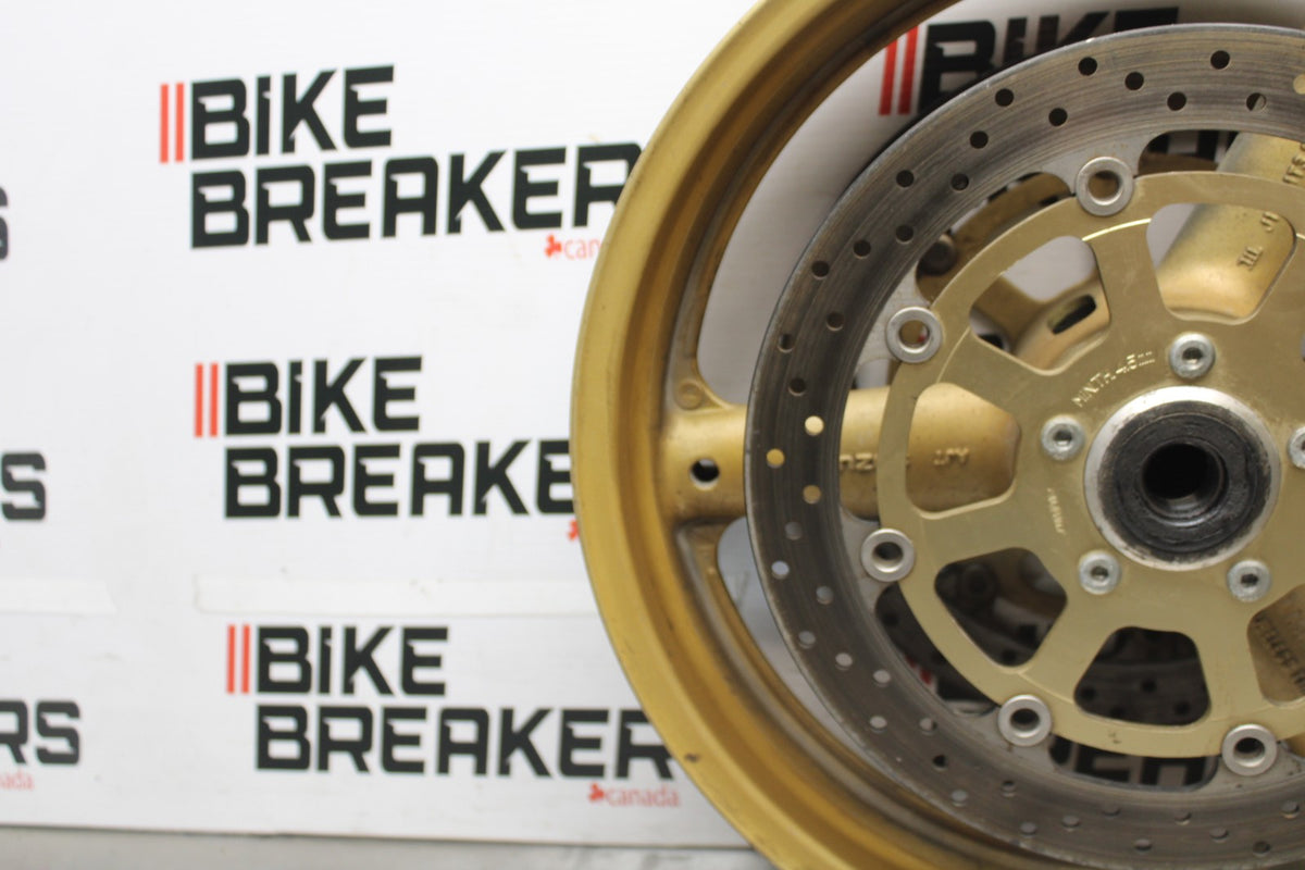 97-00 SUZUKI GSXR600 SRAD FRONT WHEEL FRONT RIM & ROTORS BB921