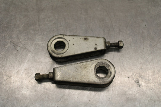 78 SUZUKI GS550E SWINGARM CHAIN TENSIONER ADJUSTMENT BRACKETS  BB133