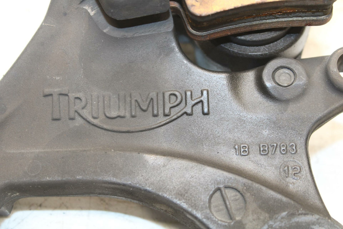 07-16 TRIUMPH STREET TRIPLE BREMBO REAR BACK BRAKE CALIPER W MOUNT BRACKET BB361