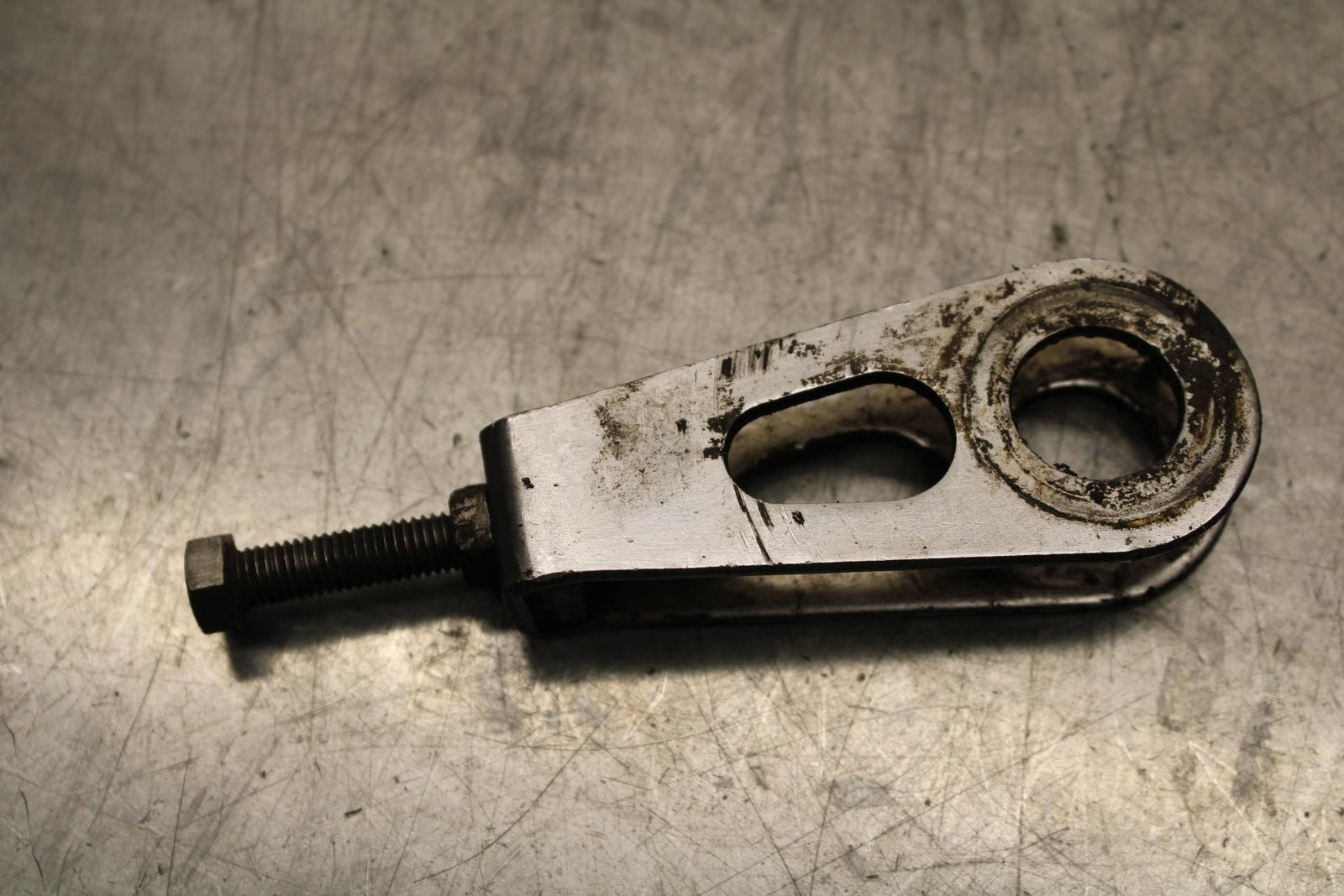 1977 Honda CB550K --- SWINGARM CHAIN TENSIONER ADJUSTMENT BRACKETS  BB592