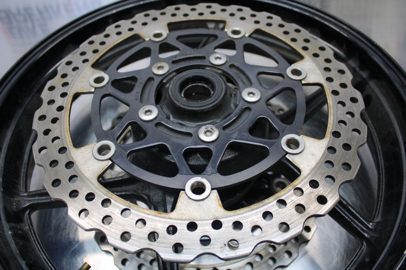 13-18 KAWASAKI NINJA ZX6R FRONT WHEEL FRONT RIM & ROTORS  BB143