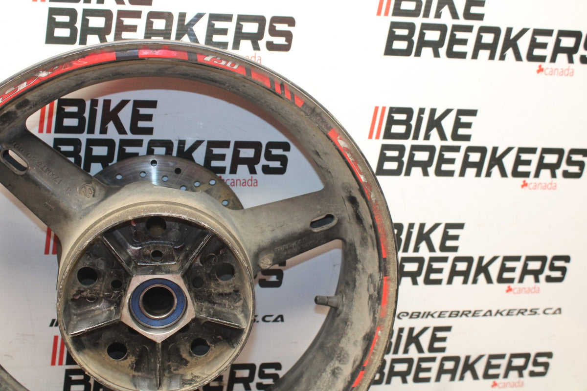 00 SUZUKI GSXR750 REAR WHEEL BACK RIM & ROTOR BB820
