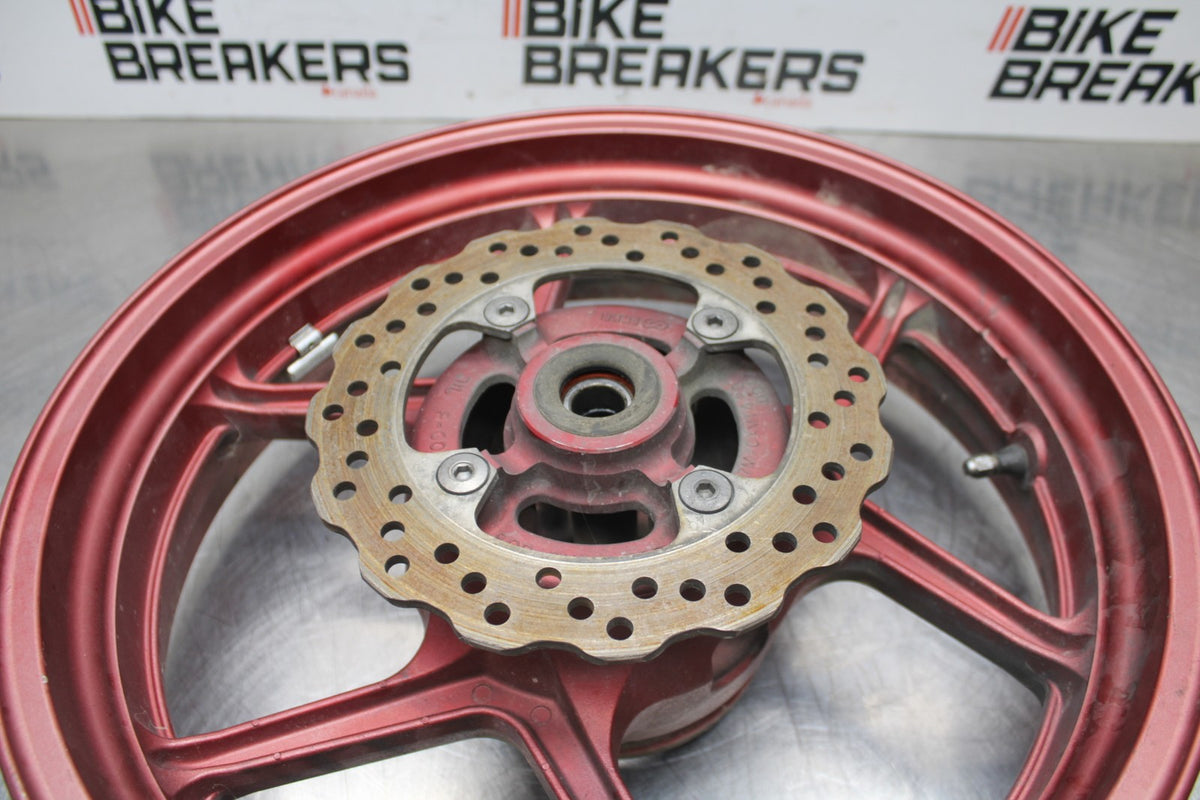08 KAWASAKI NINJA 650 EX650 REAR WHEEL BACK RIM & ROTOR BB797