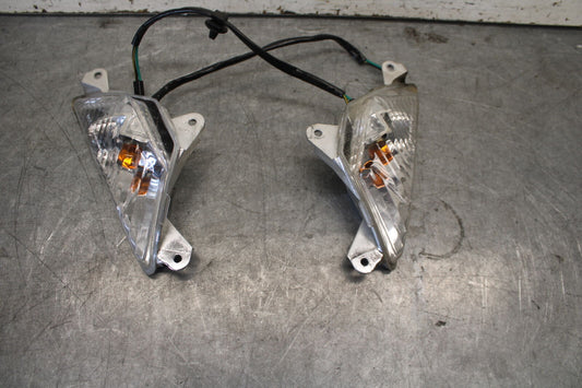 13-18 KAWASAKI NINJA ZX6R FRONT LEFT RIGHT TURN SIGNALS LIGHT INDICATORS BB682
