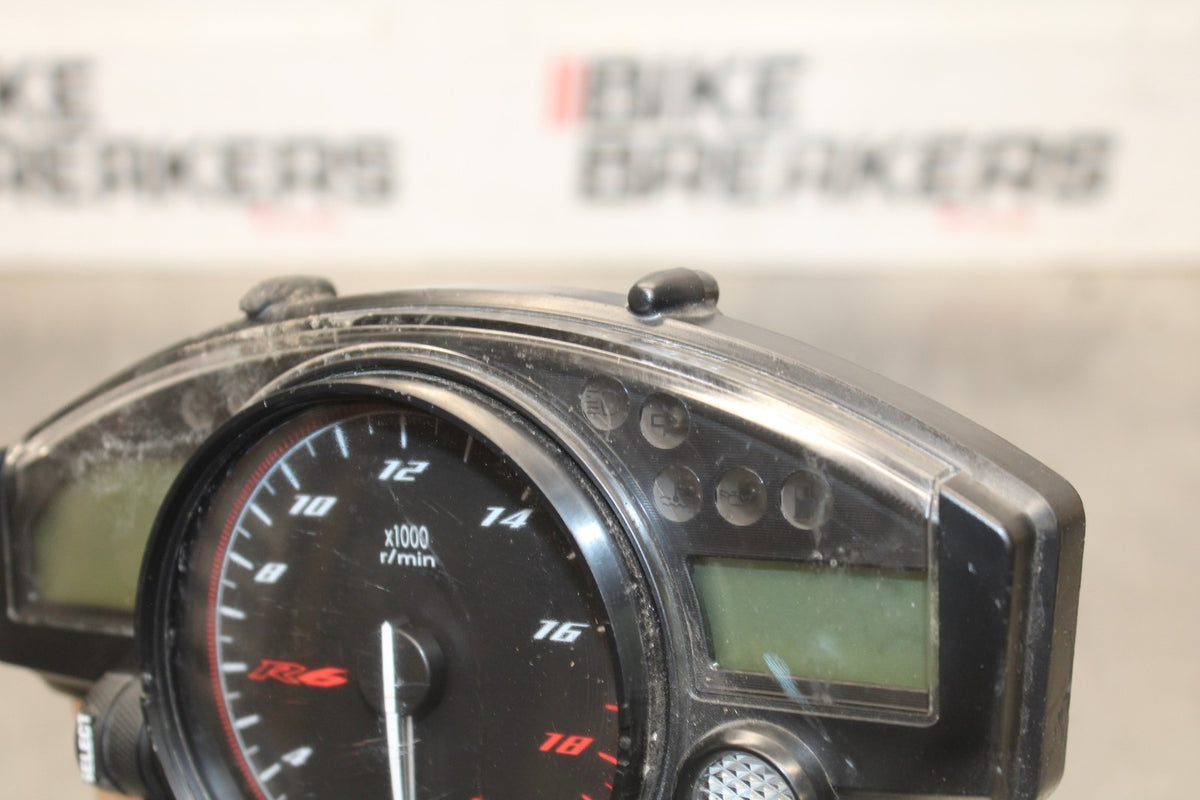 08-16 YAMAHA YZF R6 SPEEDO TACH GAUGES DISPLAY CLUSTER SPEEDOMETER BB929