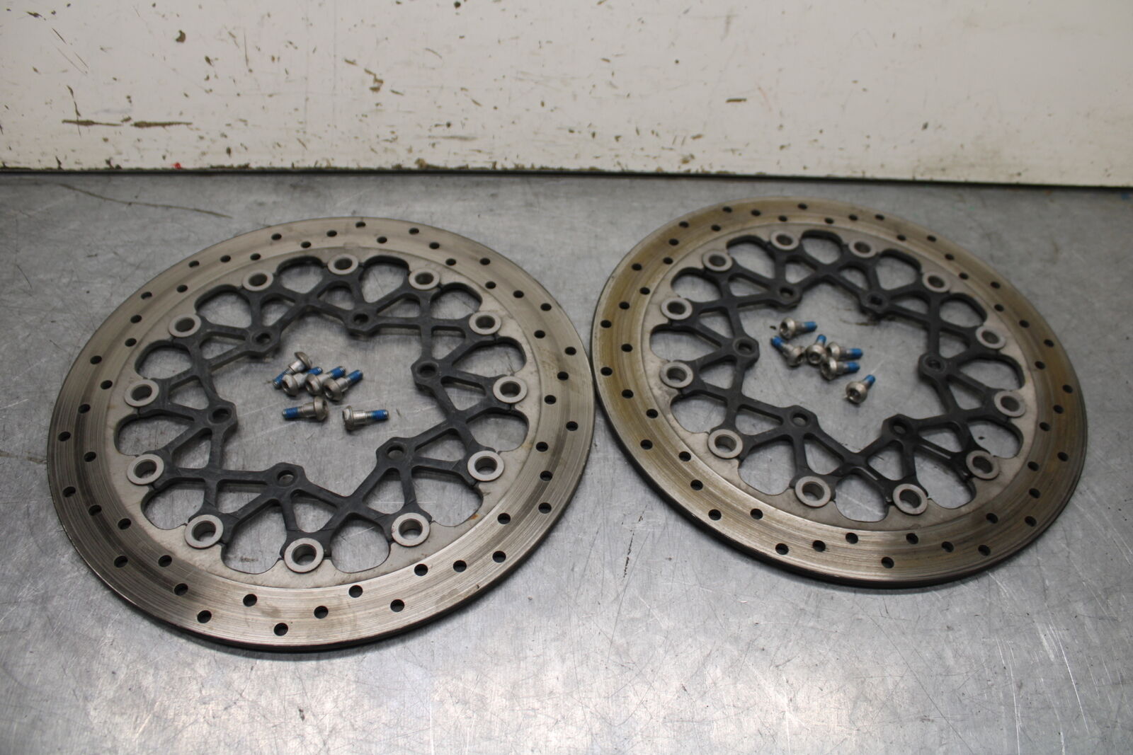 11-24 SUZUKI GSXR750 FRONT LEFT RIGHT BRAKE ROTORS DISCS 59210-37H01 BB714