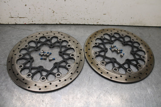 11-24 SUZUKI GSXR750 FRONT LEFT RIGHT BRAKE ROTORS DISCS 59210-37H01 BB714