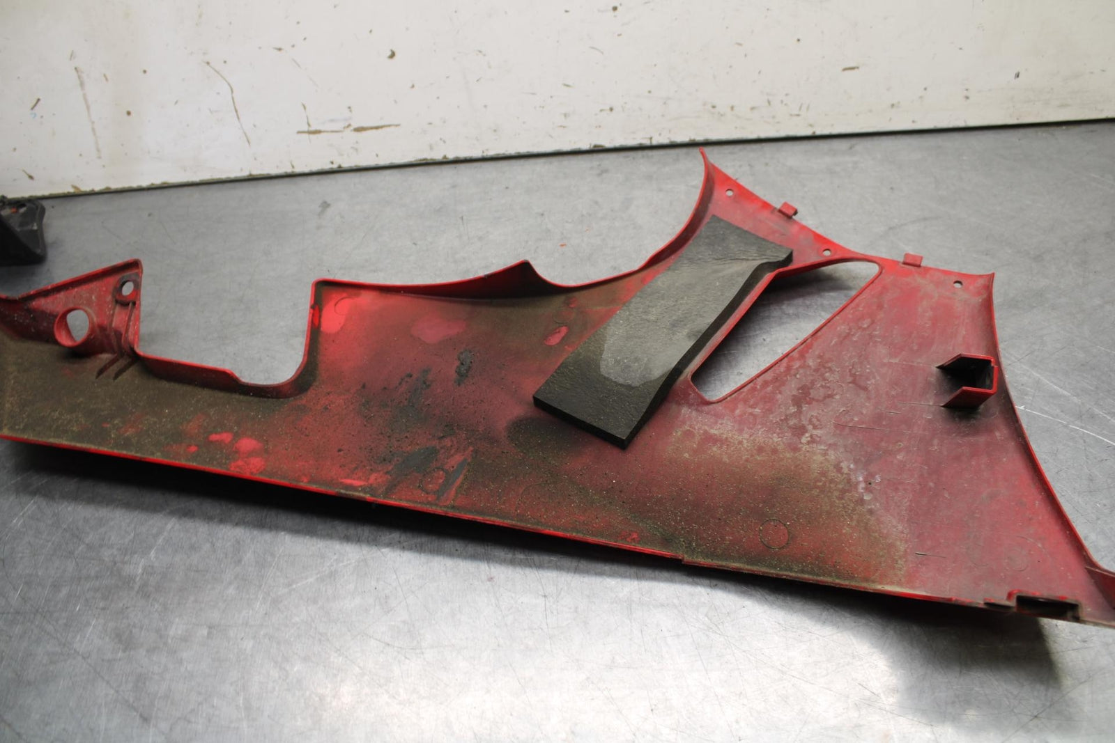 09-12 KAWASAKI NINJA ZX6R LEFT LOWER BOTTOM BELLY SIDE FAIRING COWL BB640