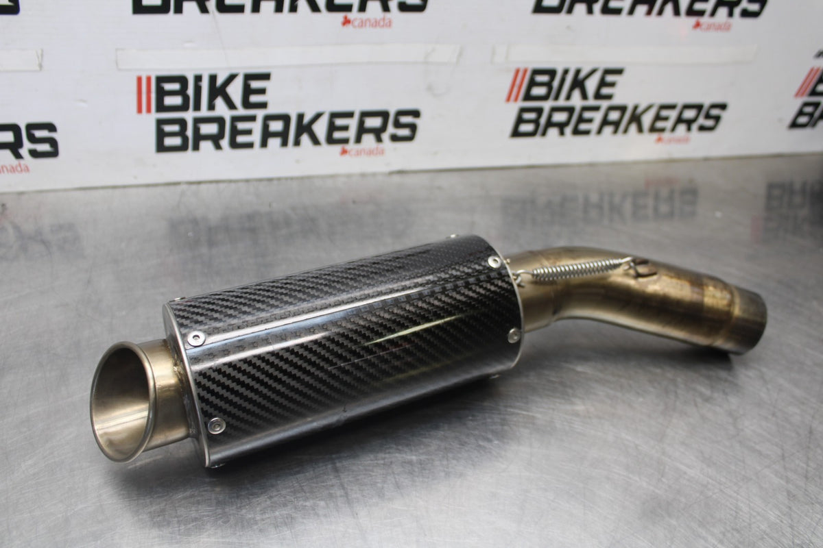13-18 KAWASAKI NINJA ZX6R MGP CARBON FIBER EXHAUST PIPE MUFFLER SLIP ON BB915