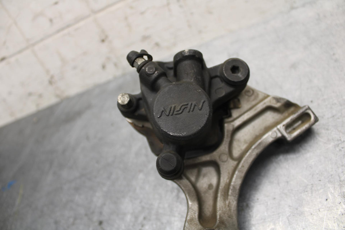 2007 Honda CBR600RR REAR BACK BRAKE CALIPER W MOUNT BRACKET 43150-MFJ-D01 BB42