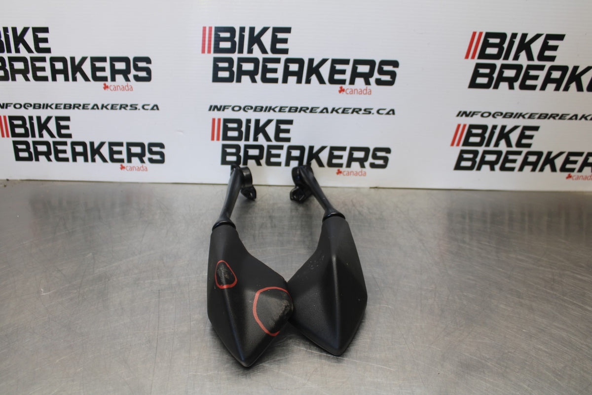 18-23 KAWASAKI NINJA 400 EX400 ABS REAR VIEW MIRROR SET PAIR MIRRORS BB192