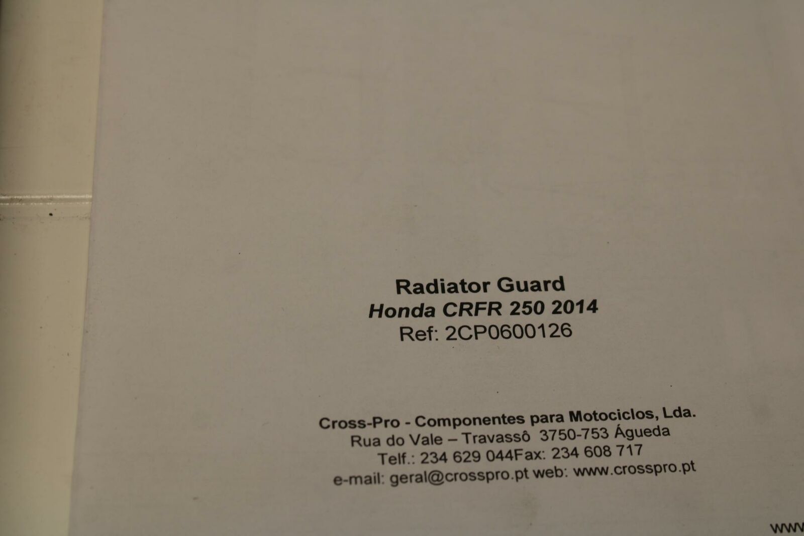 14 HONDA CRF250R CROSSPRO RADIATOR GUARD SHIELD
