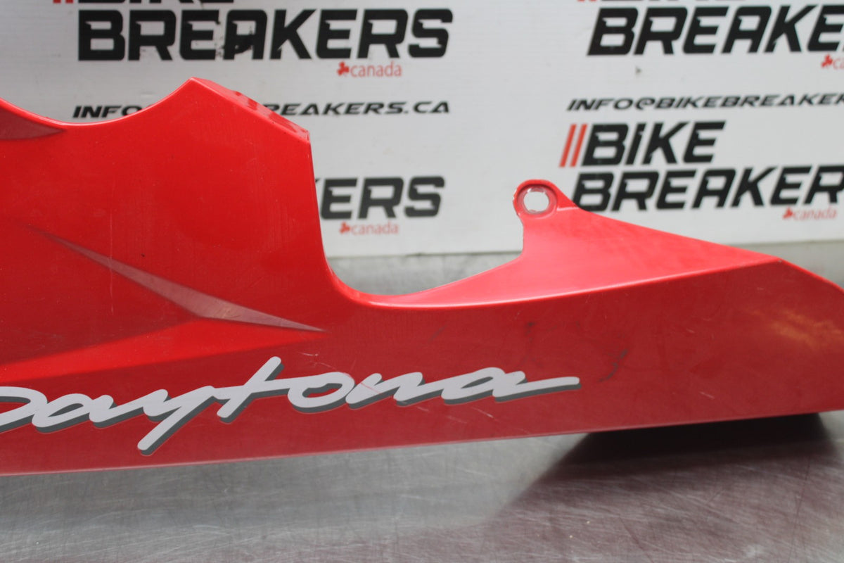 09-11 TRIUMPH DAYTONA 675 LEFT LOWER MID UPPER SIDE FAIRING COWL BB00