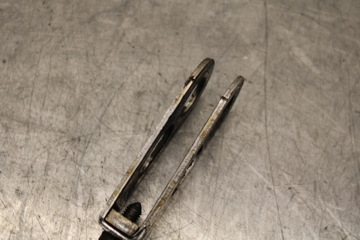 1977 Honda CB550K --- SWINGARM CHAIN TENSIONER ADJUSTMENT BRACKETS  BB592