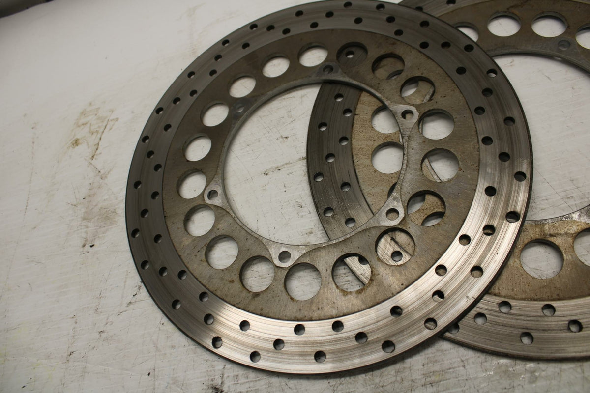 03-04 YAMAHA ROAD STAR 1600 FRONT LEFT RIGHT BRAKE ROTORS DISCS BB279