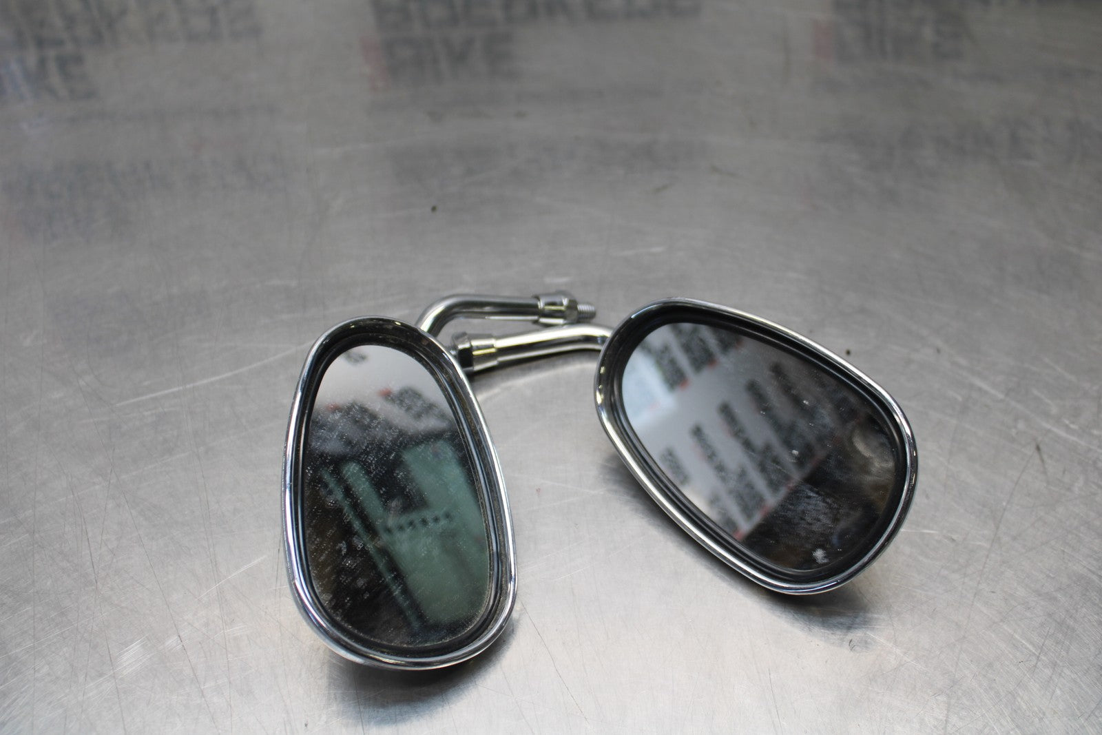03-08 KAWASAKI VULCAN 1600 REAR VIEW MIRROR SET PAIR MIRRORS BB196