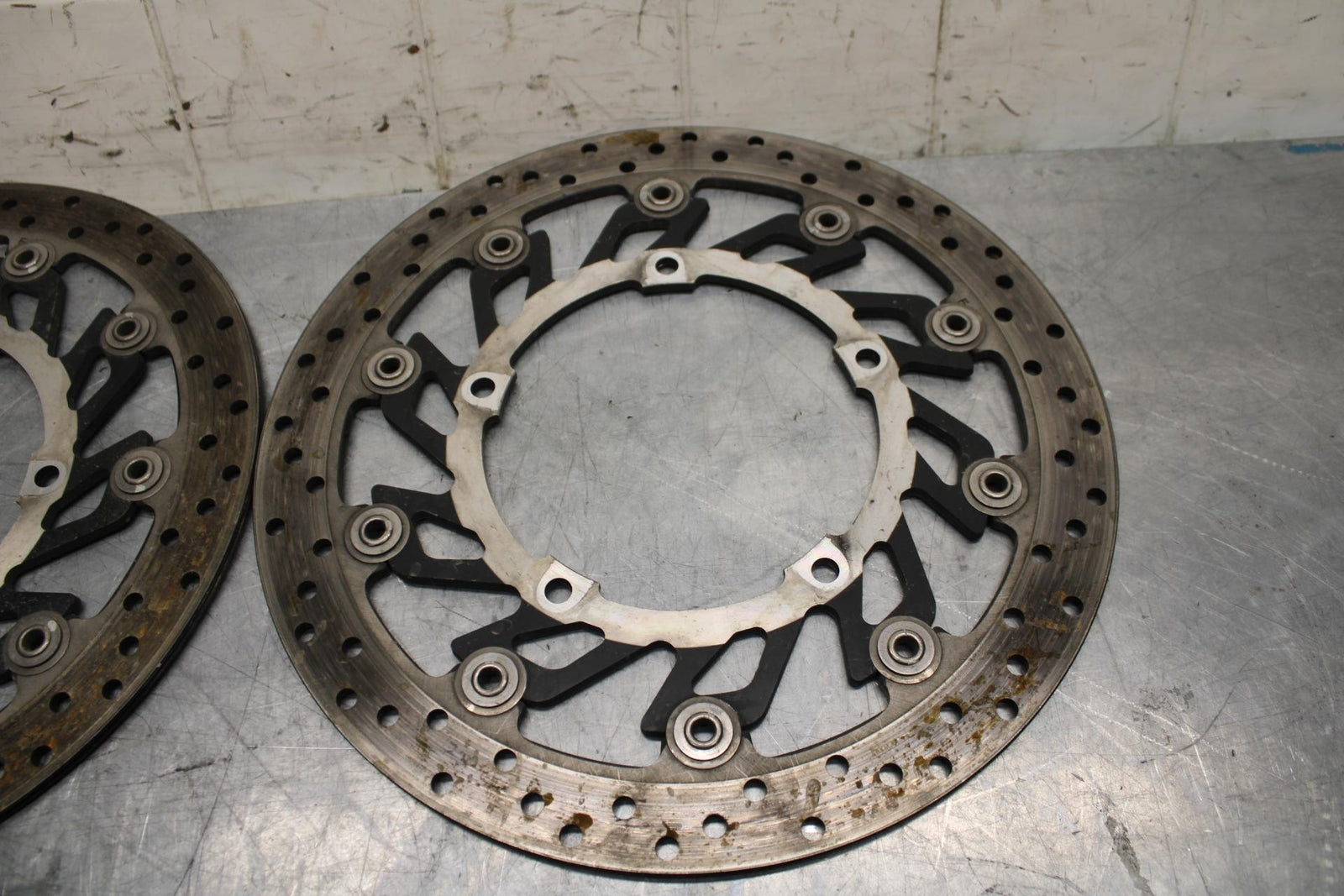 09-14 YAMAHA YZF R1 FRONT  BRAKE ROTORS DISCS BOLTS 14B-2581T-00-00  BB471