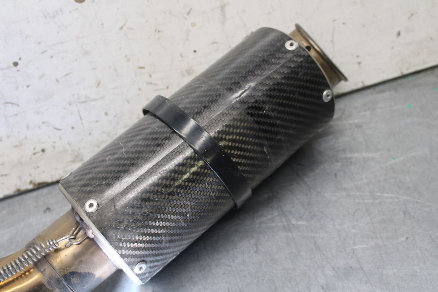 09-12 KAWASAKI NINJA ZX6R EXHAUST PIPE MUFFLER SLIP ON CAN SILENCER BB698