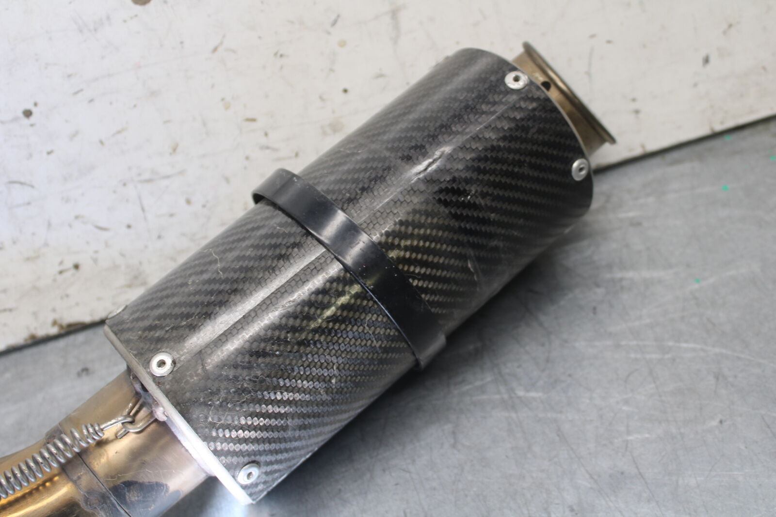 09-12 KAWASAKI NINJA ZX6R EXHAUST PIPE MUFFLER SLIP ON CAN SILENCER BB698