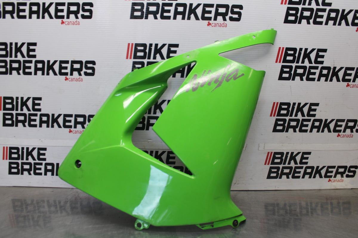 04-05 KAWASAKI NINJA ZX10R RIGHT MID UPPER SIDE FAIRING COWL PLASTIC BB931