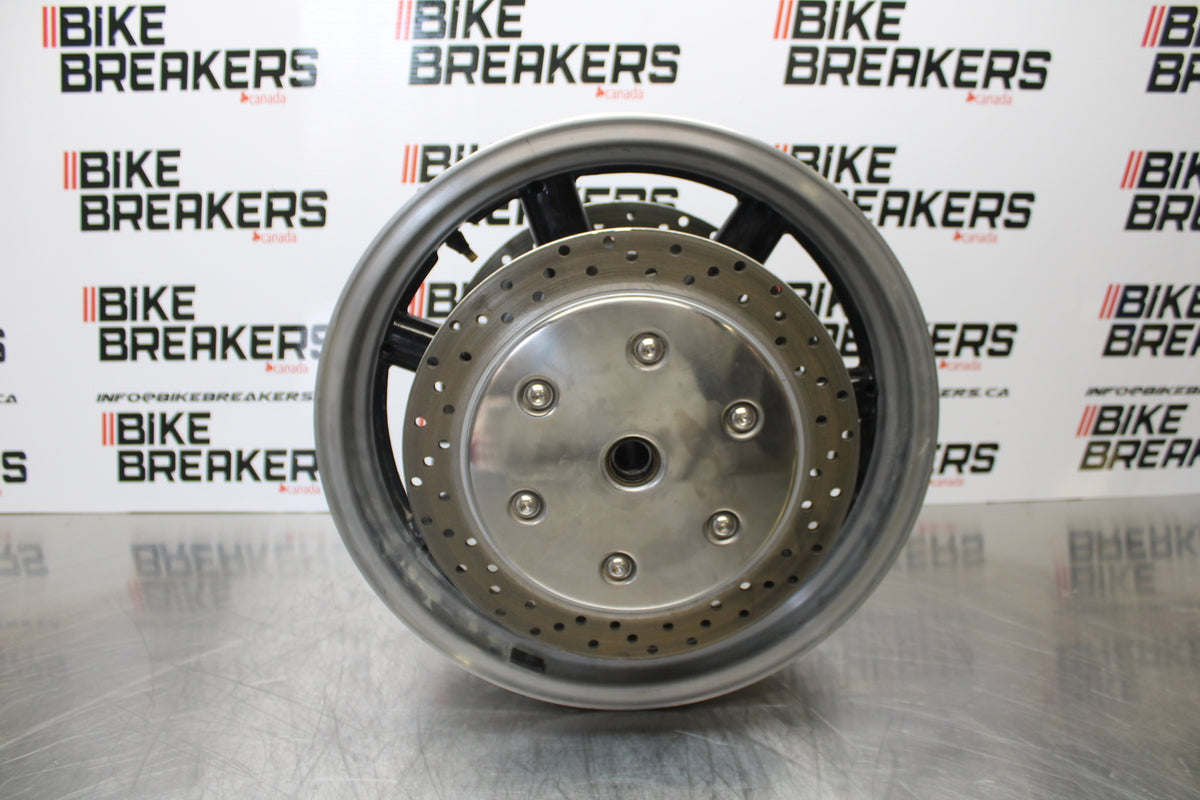 09 YAMAHA ROYAL STAR XVZ1300TF VENTURE FRONT WHEEL FRONT RIM & ROTORS BB151