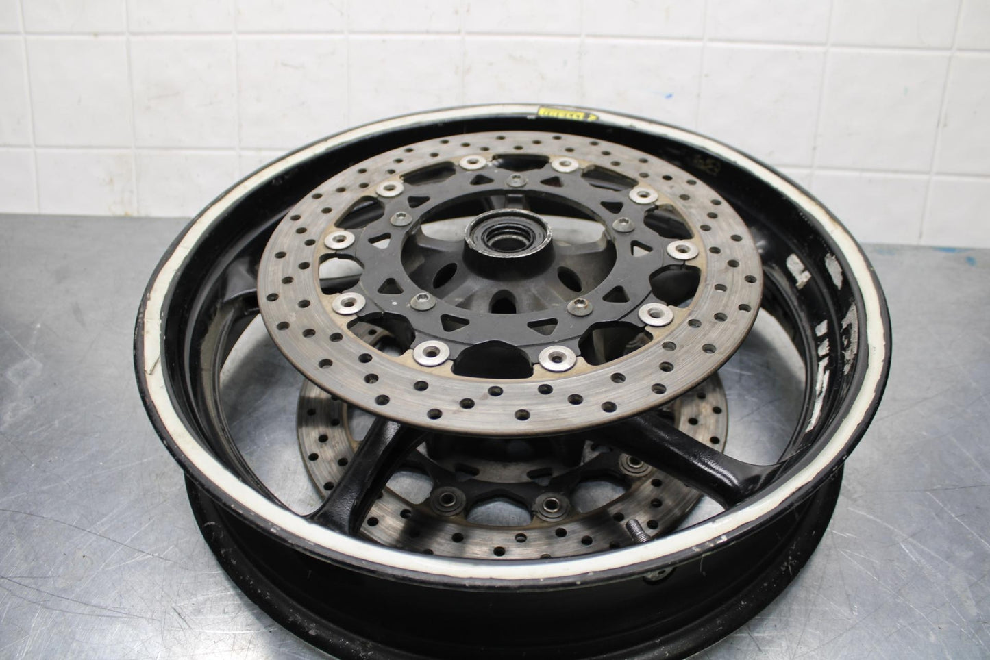 05 YAMAHA YZF R6S FRONT WHEEL LEFT RIGHT BRAKE ROTORS DISCS BB600