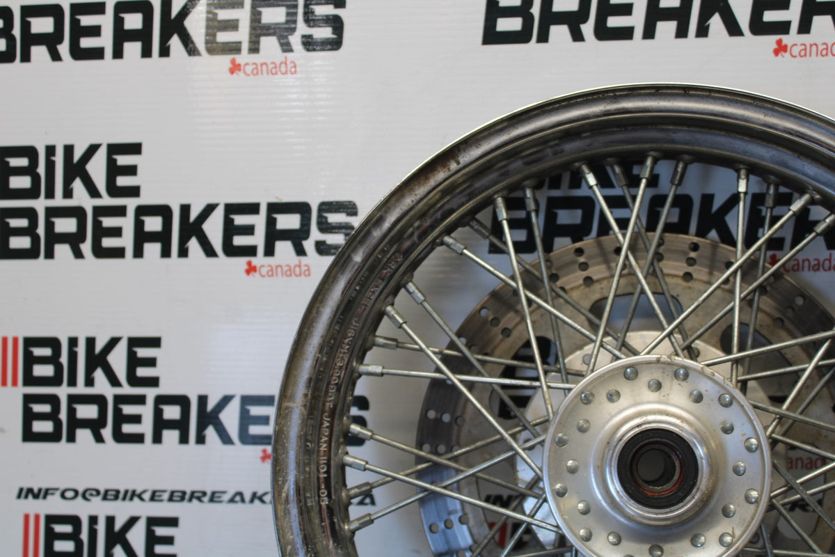 02 KAWASAKI VULCAN 800 VN800B CLASSIC FRONT WHEEL FRONT RIM BB862