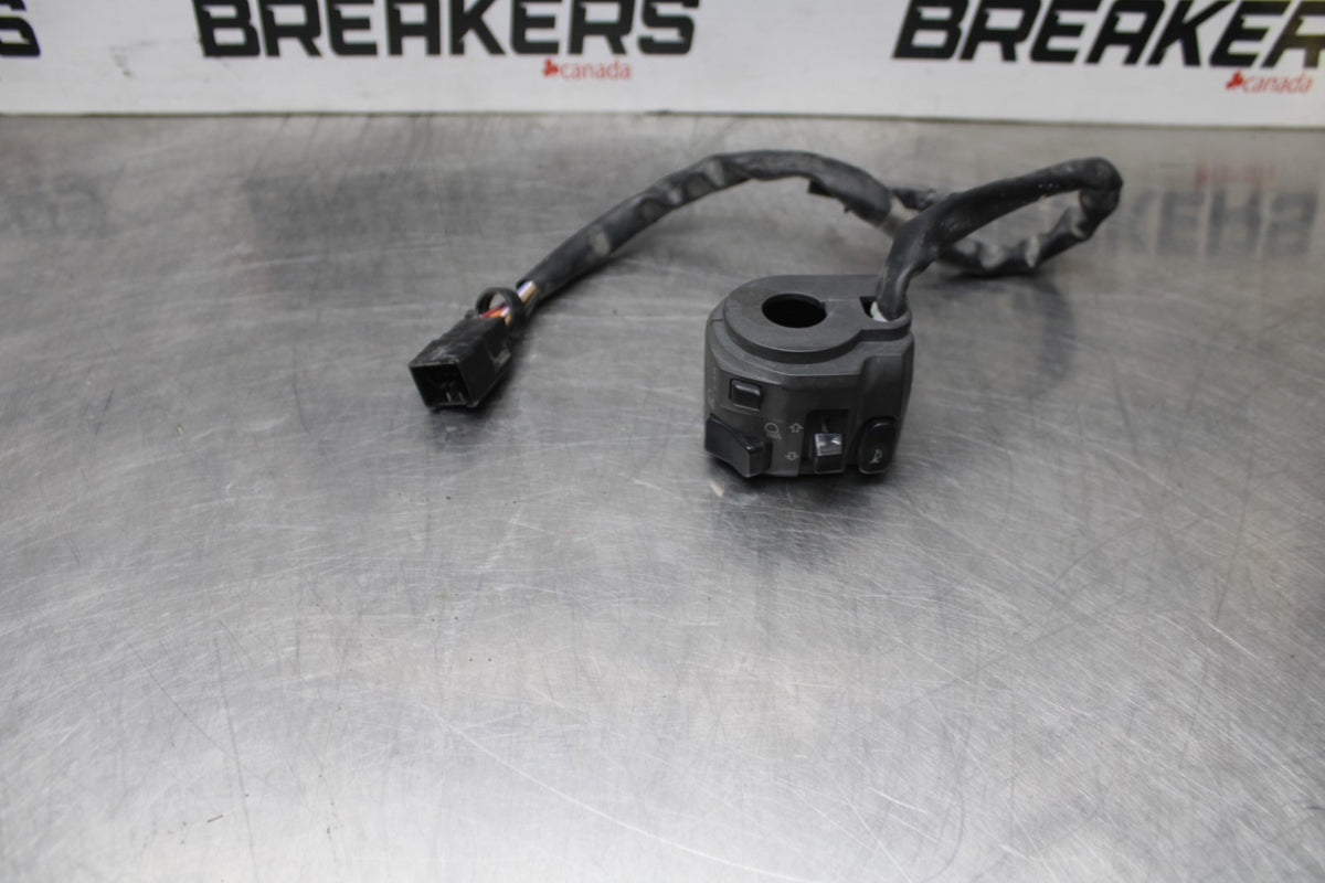 07-08 KAWASAKI NINJA ZX6R LEFT CLIP ON HANDLE HORN SIGNALS SWITCH SWITCHES BB855
