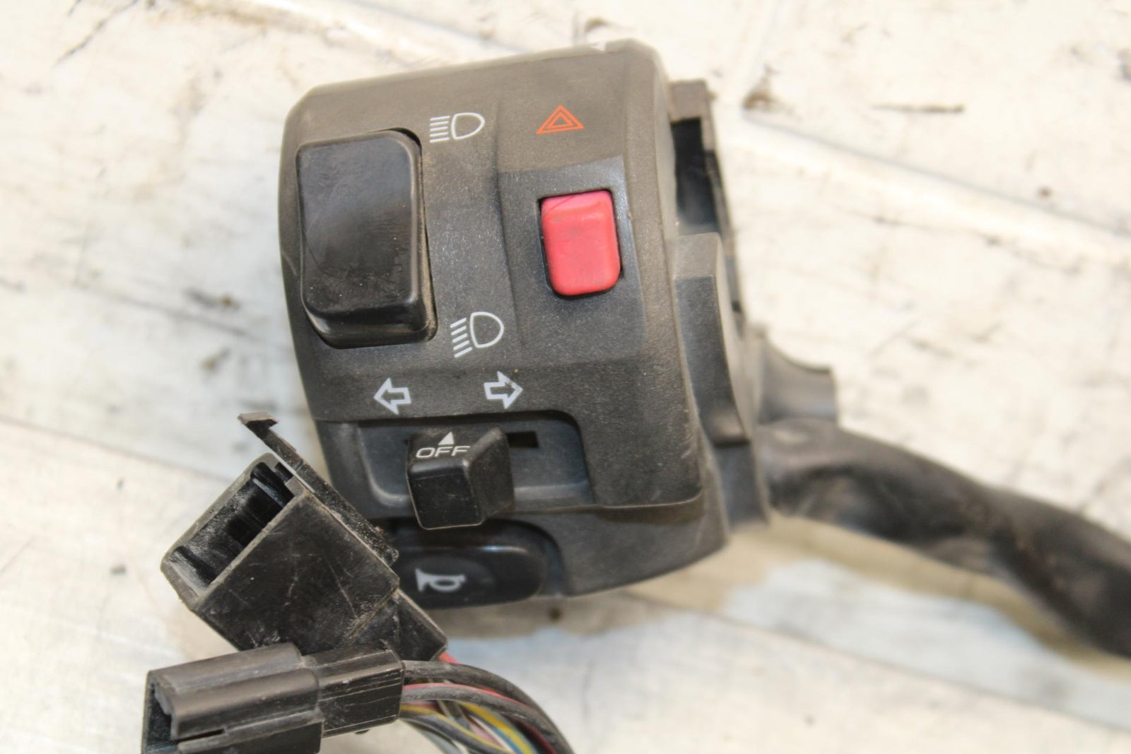 2000 Kawasaki Ninja ZX12R ZX1200A LEFT CLIP ON HANDLE HORN SIGNALS SWITCH BB565