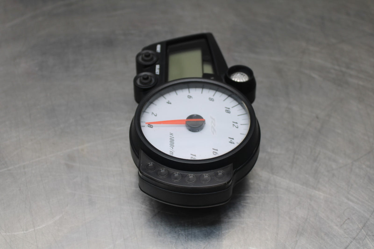 08-09 YAMAHA YZF R6S SPEEDO GAUGES DISPLAY CLUSTER SPEEDOMETER TACHOMETER BB796