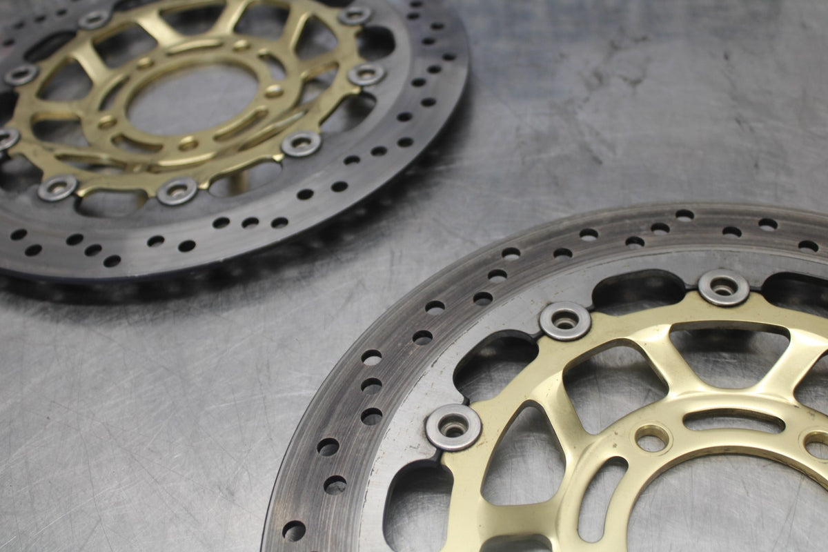 05-08 TRIUMPH SPEED TRIPLE 1050 FRONT LEFT RIGHT BRAKE ROTORS DISCS BB933