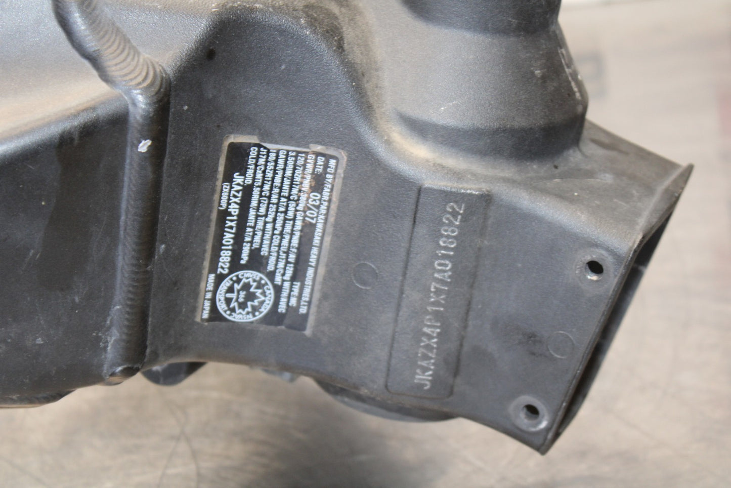 2007 Kawasaki Ninja ZX6R ZX600P FRAME CHASSIS BB175