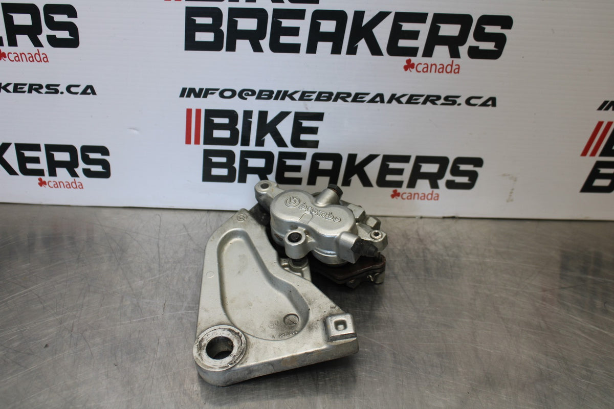 05-06 VICTORY KINGPIN DELUXE REAR BACK BRAKE CALIPER W MOUNT BRACKET BB195