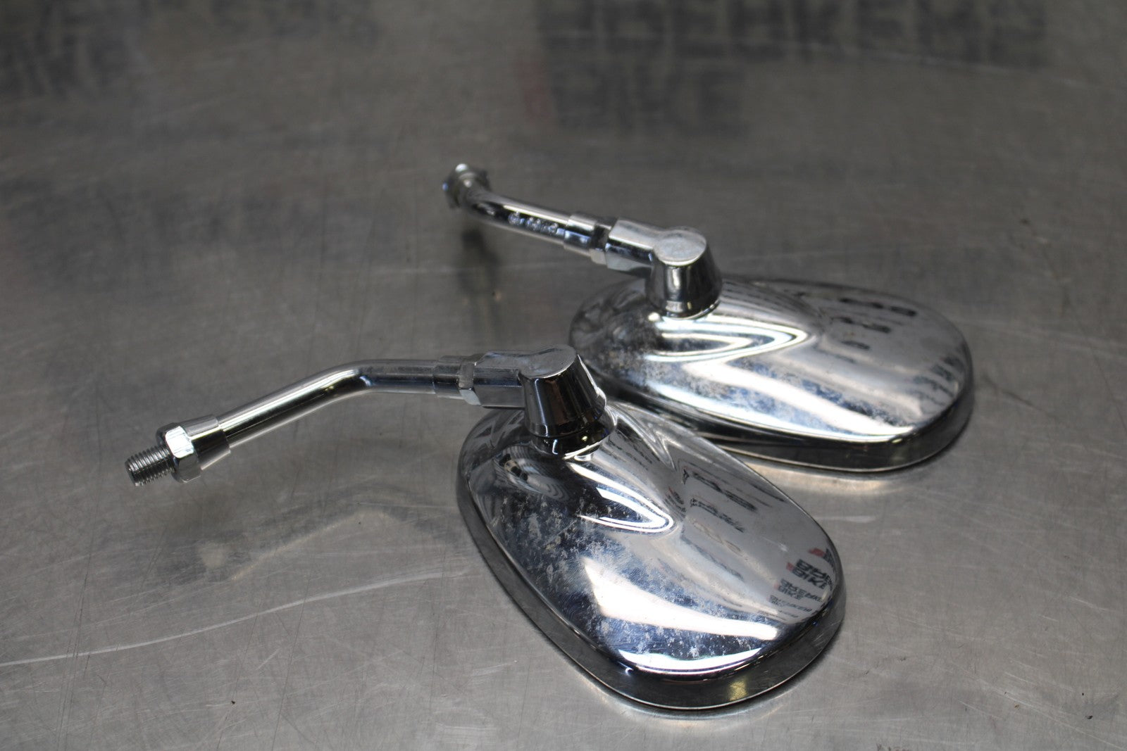 03-08 KAWASAKI VULCAN 1600 REAR VIEW MIRROR SET PAIR MIRRORS BB196