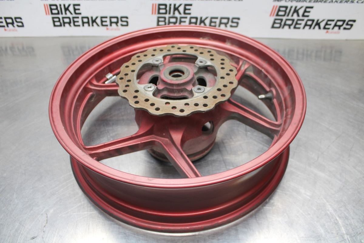 08 KAWASAKI NINJA 650 EX650 REAR WHEEL BACK RIM & ROTOR BB797