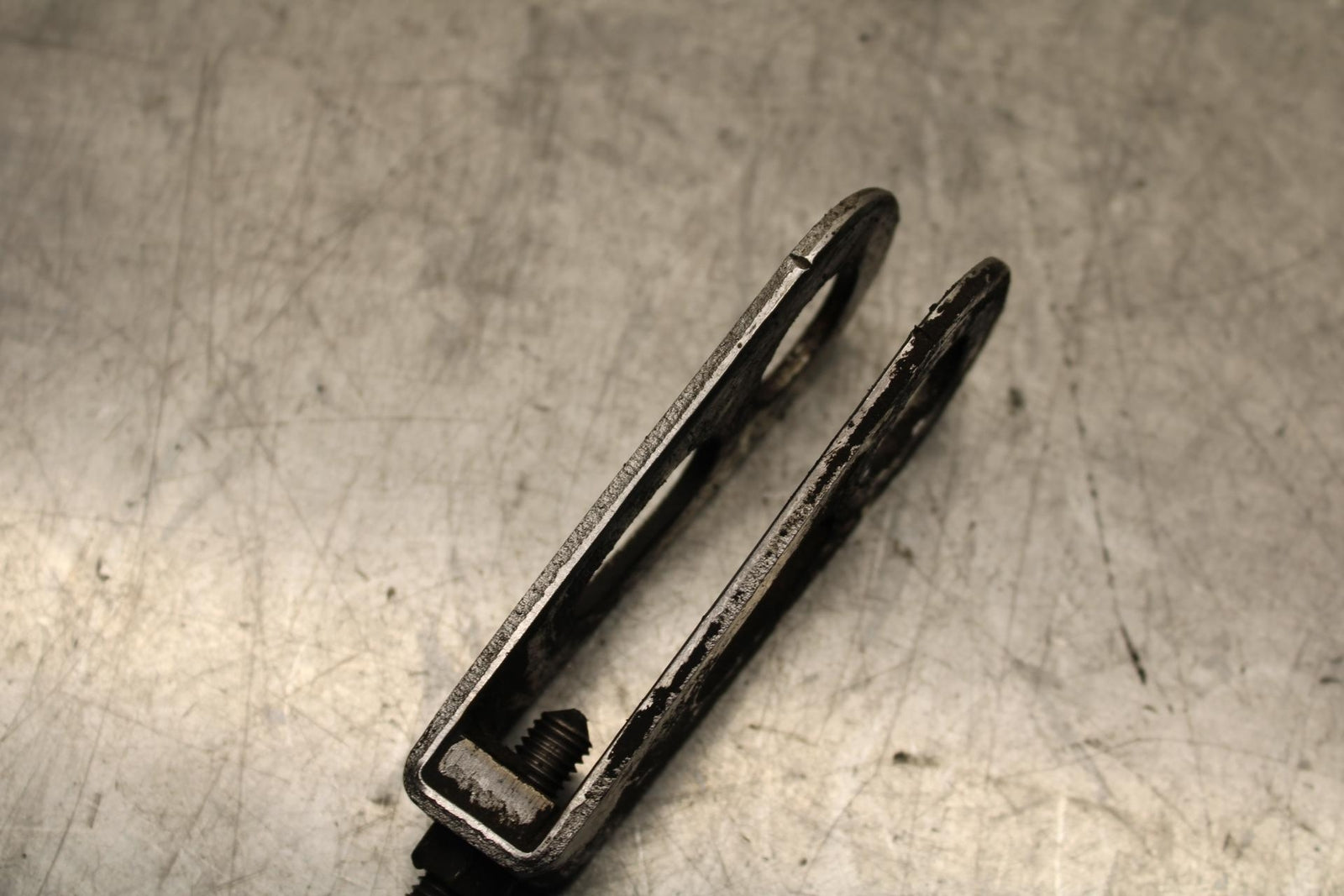 1977 Honda CB550K --- SWINGARM CHAIN TENSIONER ADJUSTMENT BRACKETS  BB592