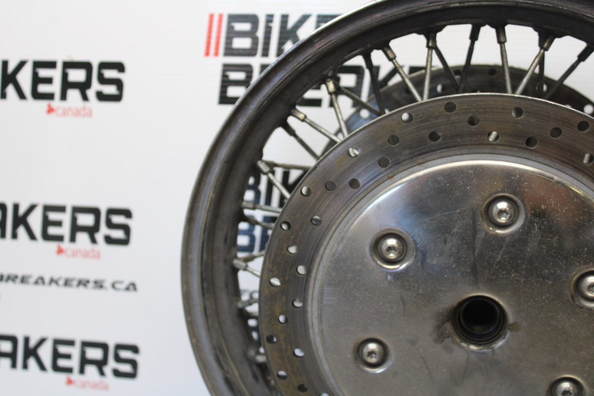 04 YAMAHA ROAD STAR XV1700A FRONT WHEEL FRONT RIM & ROTORS BB155