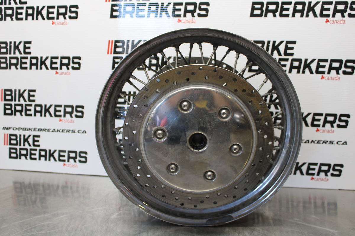 04 YAMAHA ROAD STAR XV1700A FRONT WHEEL FRONT RIM & ROTORS BB155